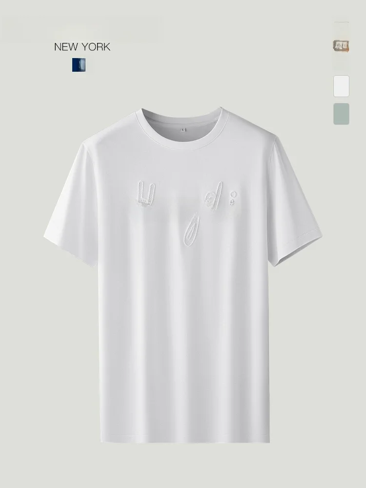 

THOM BEAUN High-Tead-Count Modal Comfortable ort-Sve Men's T-irt Pure Color Base irt New Summer Sle