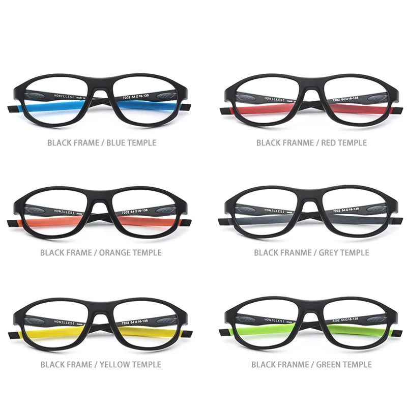 HONILLESI TR90 Sports Eyeglasses Frame Men 2019 New Fashion Eye Glasses Spectacles Full Outdoor Eyewear 7202