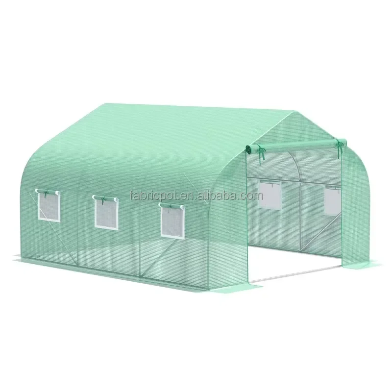 Walk-in Tunnel Greenhouse for Agricultural Home Use Portable Plant Hot House Made of Galvanized Steel
