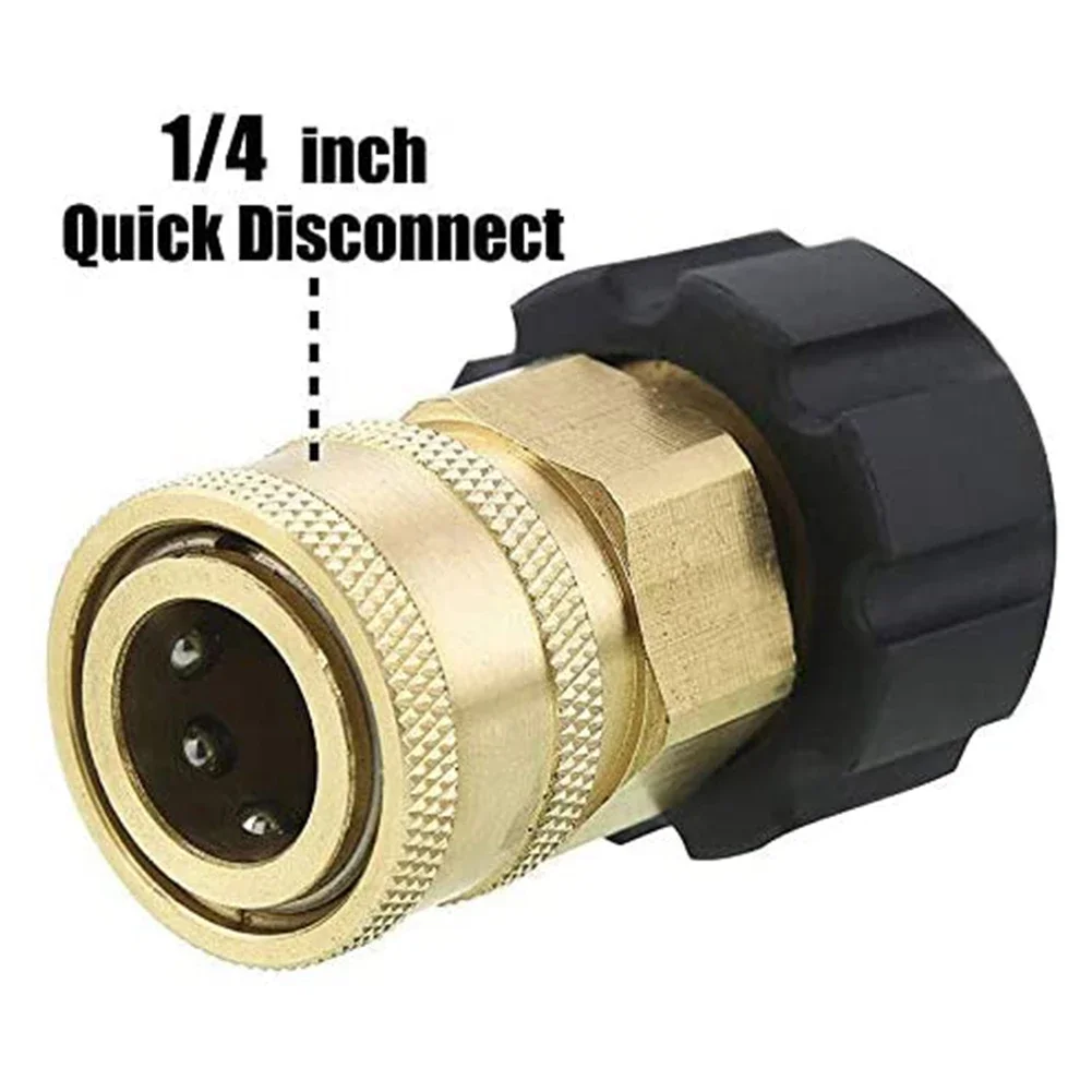 

Pressure Washer Spray Cleaning Tool M22 Swivel 14/15mm Quick Connector To 1/4" M22 G1/4 Connector Kit Adapter 5000 PSI