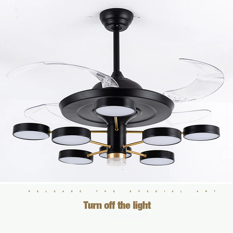 42 Inch Minimalist Ceiling Ventilator Lamp Fan Chandelier Living Room Bedroom Fans Lamps House Dining Room Lighting