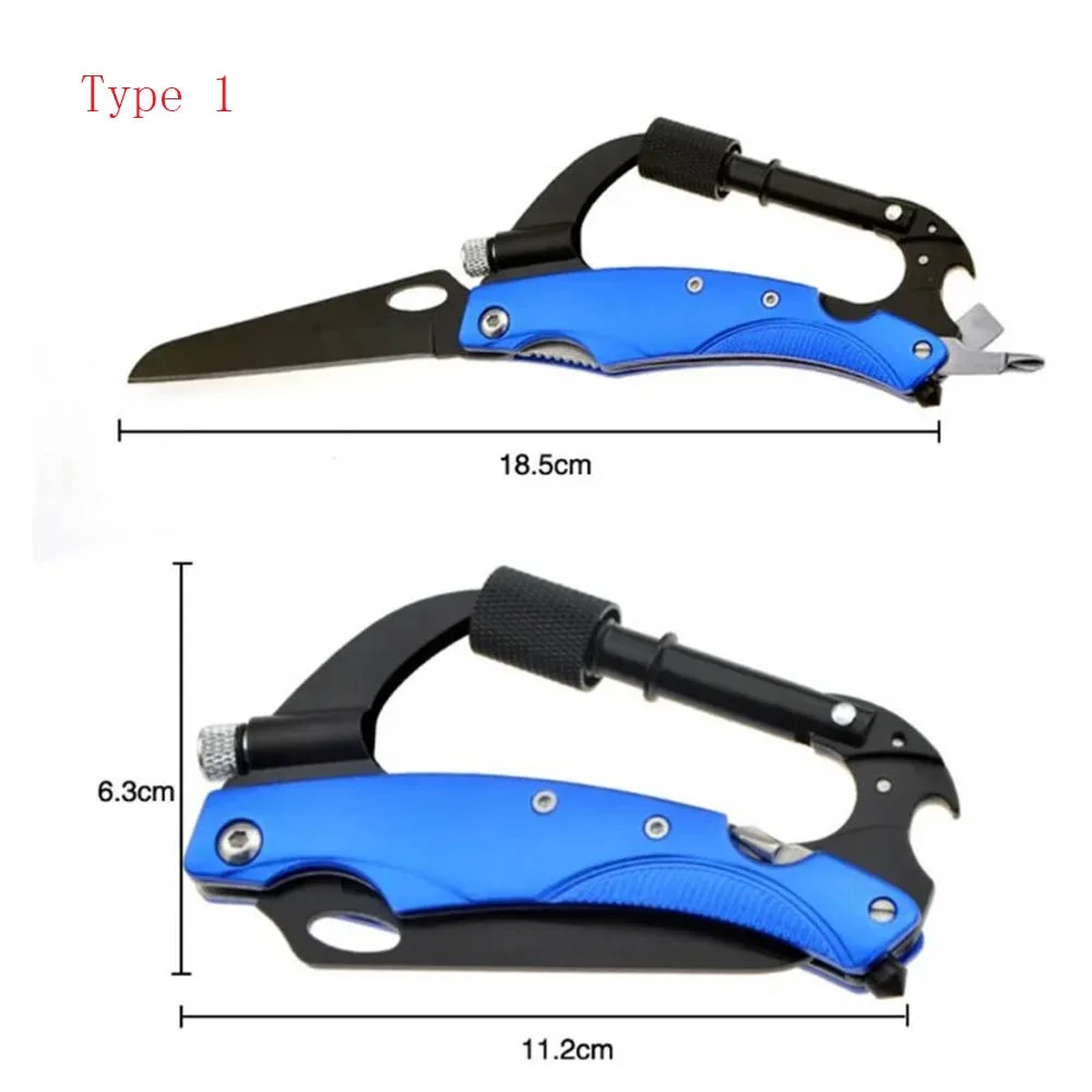 Multifunctional Wrench Stainless Steel cross/Flat Screwdriver Bits  EDC Portable Folding knife Adjustable Hand Tools Camping