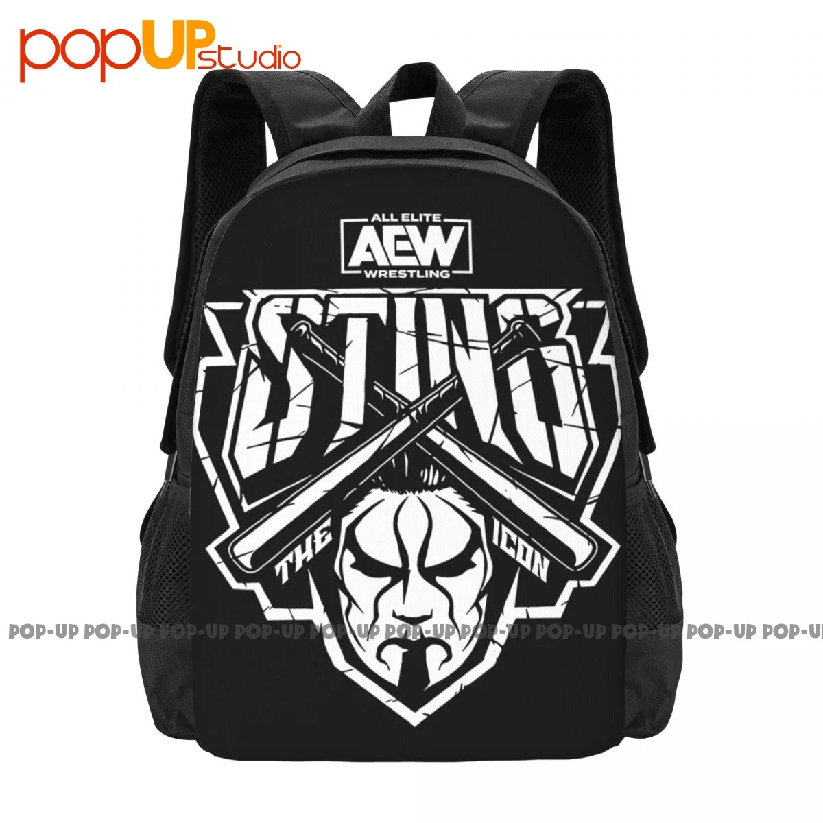 Aew - All Elite Wrestling Sting Justice Backpack Large Capacity Print Shoe Bag Eco Friendly School Sport Bag