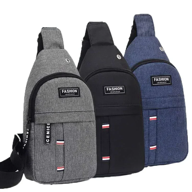 Bolso de pecho nuevo para hombre, bandolera de nailon Simple, impermeable, de un hombro tipo bandolera, 2023