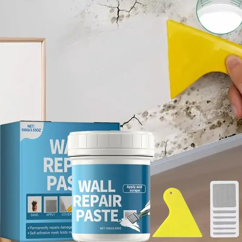 

Multi-purpose Wall Mending Agent White Putty Paste Professional Waterproof Strong Adhesion Quick-Drying Graffiti Cracked Sealing