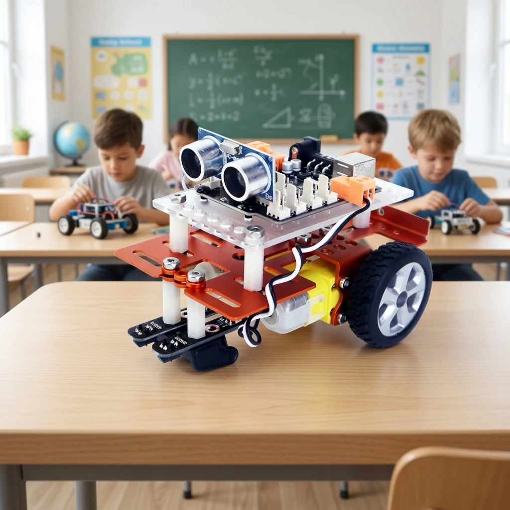 WEEEMAKE Senior Robotics Kit Mars Rover Education Robot Set with Code for STEM Education Screwed Mounting Model 181005