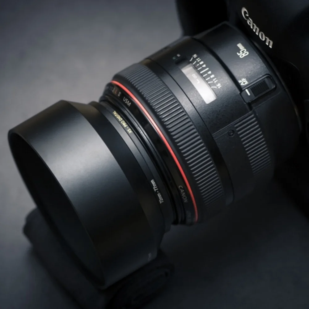 

77mm Round Metal Camera Lens Hood for Nikon Nikkor 85F1.4D/G Sigma Art 50mm F1.4 85mm F1.4 Hood Lens Cap Replaces Accessories