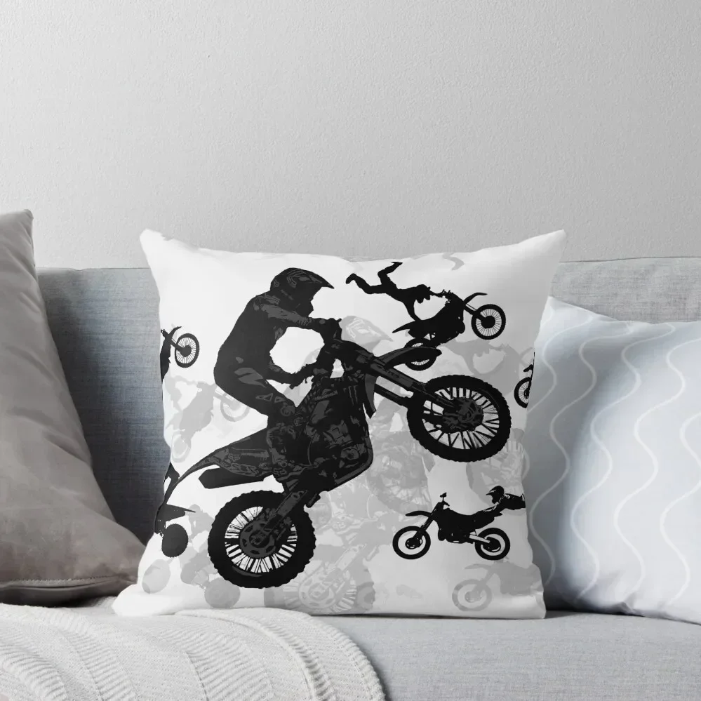 

Extreme Stuntmen - Motocross Riders Throw Pillow Pillow Decor Cushions Cover Decorative pillowcase pillow