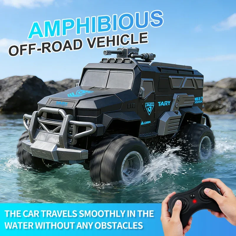 JJRC Q241 Amphibious RC Car 4WD Waterproof  All-Terrain Off-Road Explosion Proof  Armored Vehicle Toy for Kids Christmas Gift