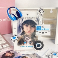Acrylic Photocard Holder Kpop Photo Frame Idol Card Display Frame Creative Picture Card Protective Case Room Desktop Decor