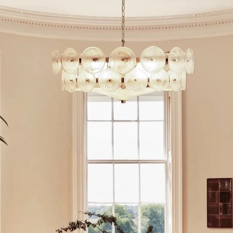 French medieval design Murano glass living room light simple bedroom light luxury dining room chandelier