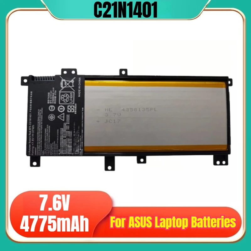 7,6 В 4775 мАч C21N1401 Аккумуляторы для ноутбуков ASUS F454L F455LJ X455 X454L X455L X455LA Y483L R455L K455L W409L W419L