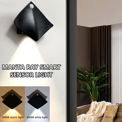 Creative LED Wall Sconces light Motion Sensor Wireless Rechargeable Night Light Magnetic Portable Lamp For Indoor Mural Lighting