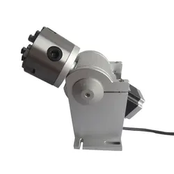 3 Claws Rotary Axis 80mm 3 Jaw Chuck 45 Degree Rotation A Axis for Fiber Laser Nameplate Marking Machine