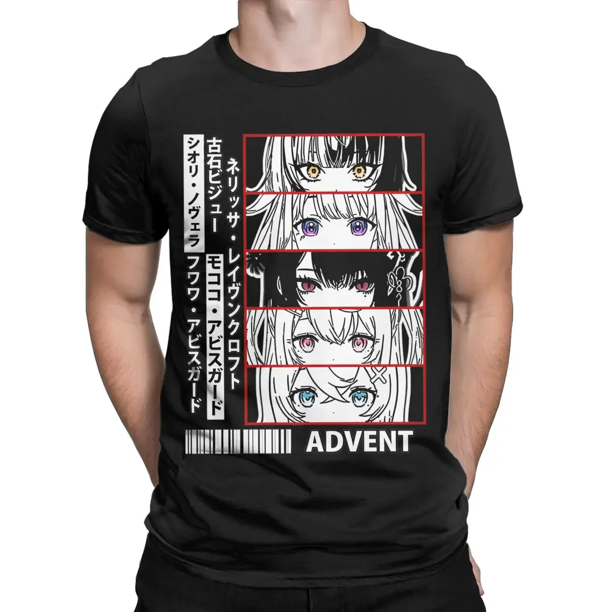 Vintage FuwaMoco Holo Advent Panel T-Shirts Men Women's Pure Cotton Tees Shirt Original Clothes