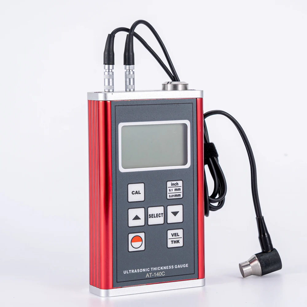 Ultrasonic Thickness Gauge AT-140C High-Precision 0.75mm ~ 400mm Boiler Storage Tank Pipe Wall Thickness Measurement Instrument