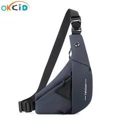 OKKID sling chest bag small shoulder bag husband messenger bag boy mini travel bag cross body bags anti theft mobile phone bag