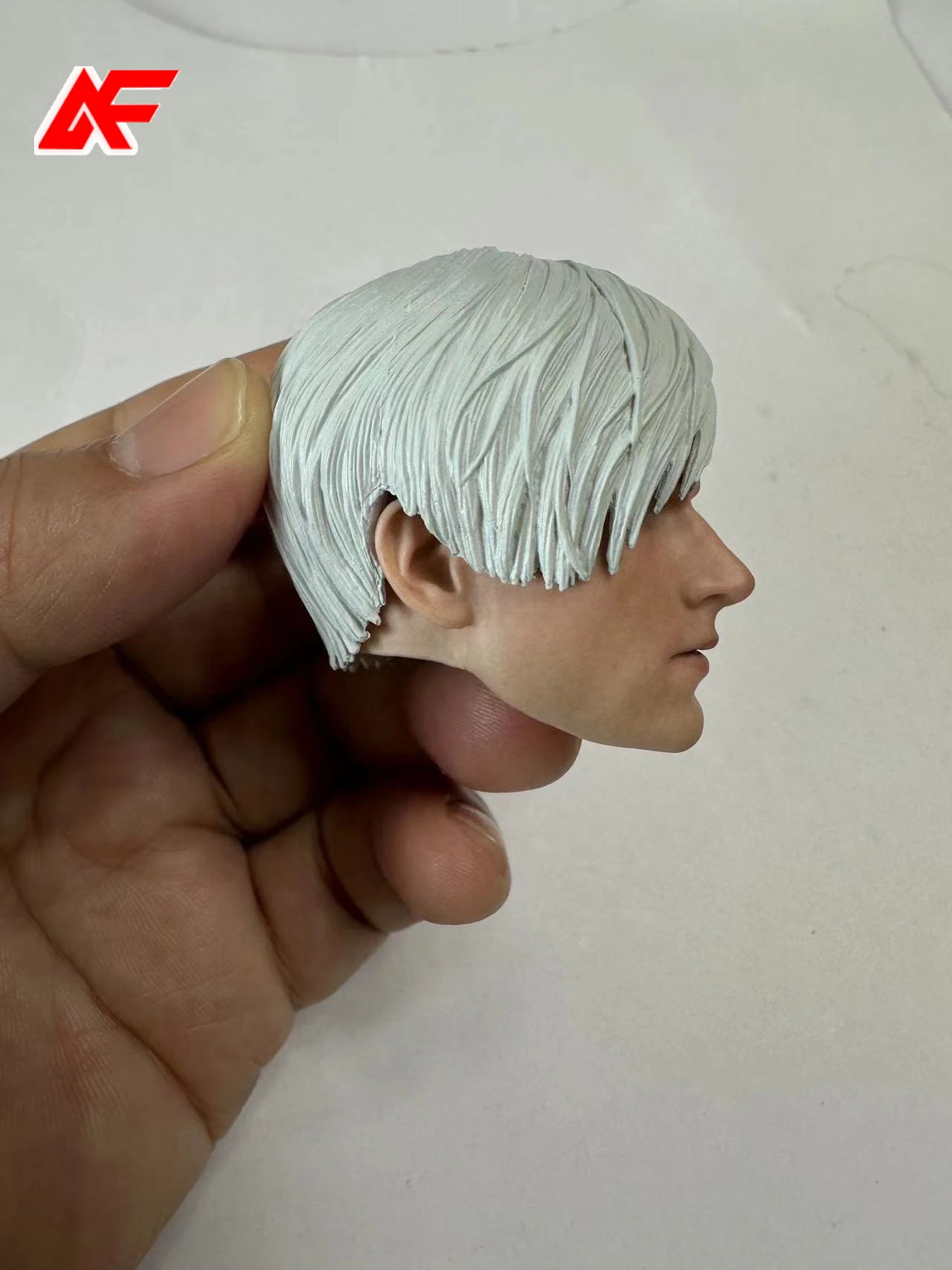 1/6 Scale Silver Hair Dante Head Sculpt Model For 12 inches Action Figure Body Dolls