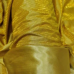 Gold Silver Wire Glitter Fabric Golden Grid Fashion Elastic for Clothing Diy Sewing By The Meter Wholesale Cloth Material