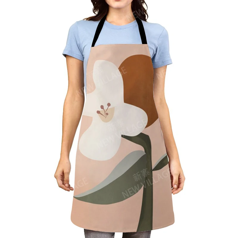 Aesthetic Women kitchen apron kids original Children Waterproof girl princess waiter work apron oil proof nordic boho plant