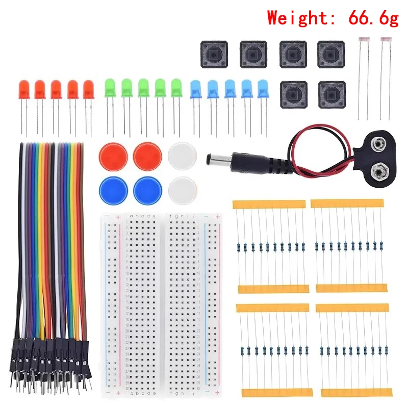 Kit de Inicio electrónico inteligente para arduino uno r3, mini Placa de pruebas, botón de cable de puente LED