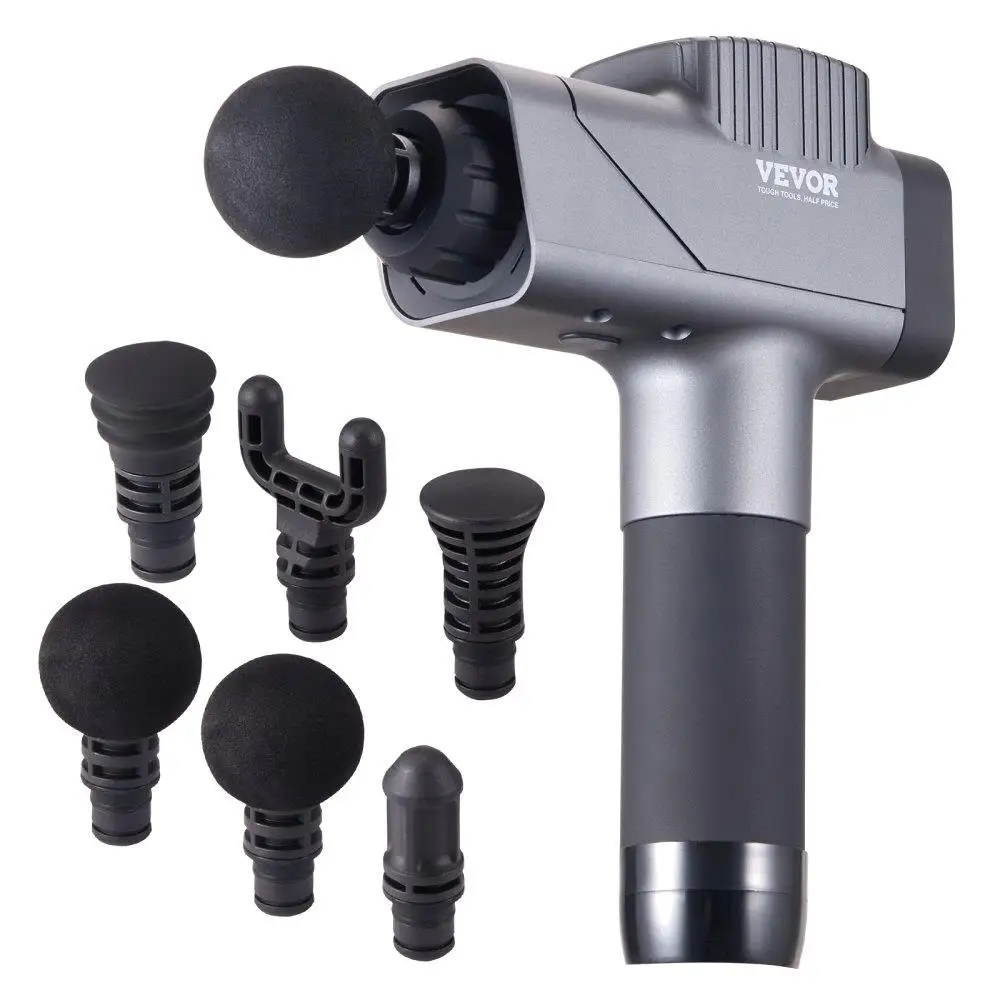 

Deep Tissue Massage for athletes 8 Settings 6 Massage Heads Rechargeable Handheld Muscle Relief Tool 2500mAh Battery