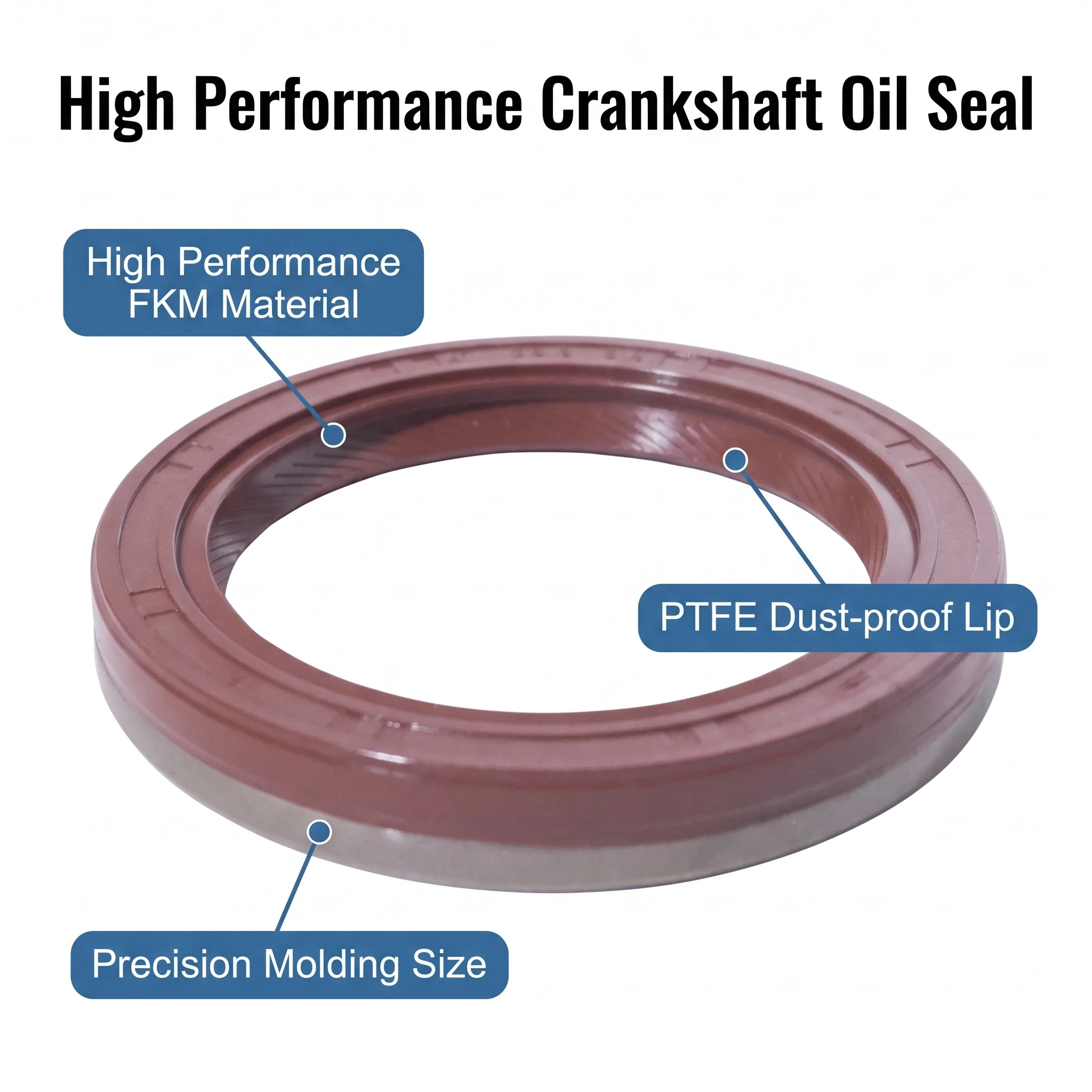 Crankshaft Front Oil Seal for Ford Transit Ranger 2.0 1.5 EcoBlue OE 2089587 GK2Q-6700-AA 2505278 High Performance FKM Material