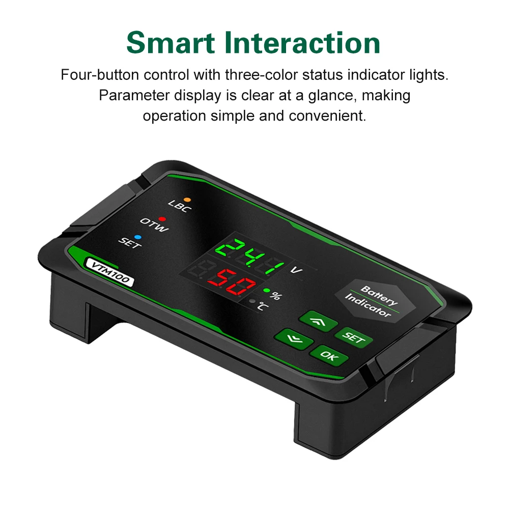 Digital Battery Voltage Capacity Tester DC7-100V Intelligent Safety Protection for Acidic Ternary Lithium Phosphate Battery