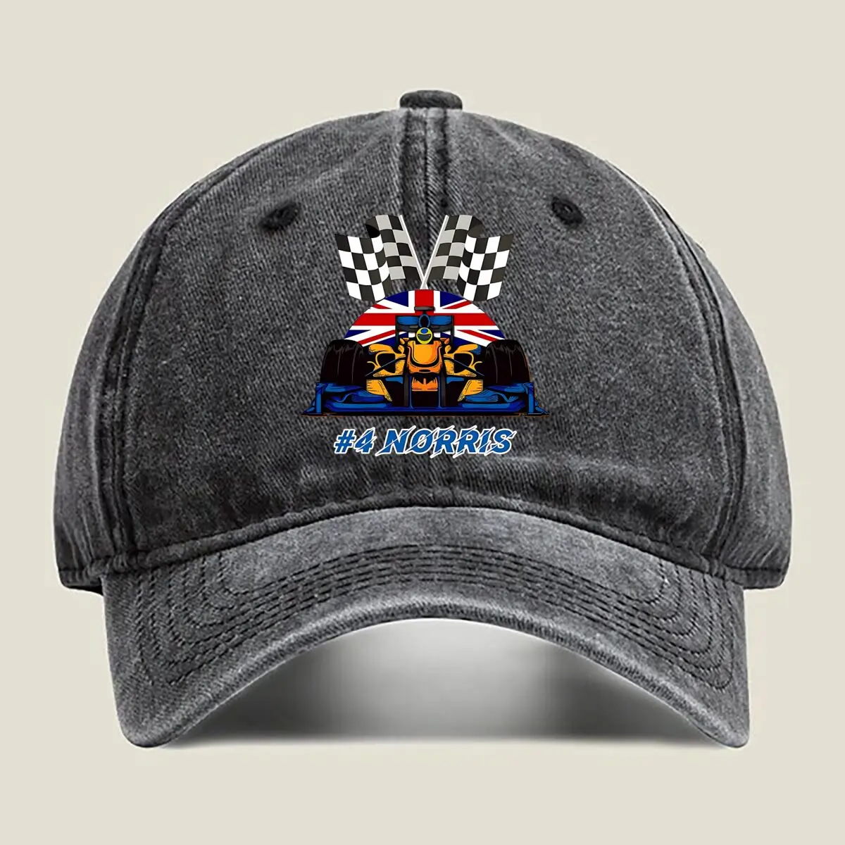 

Промытая бейсболка «Norris Racing Sports, дизайн F1»