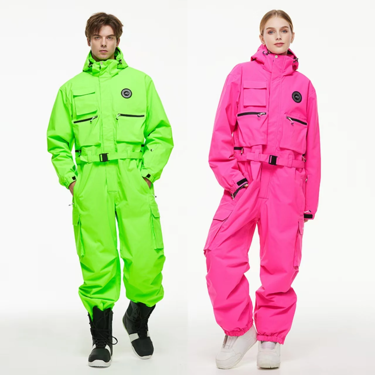 

Новинка 2025 года, цельный костюм для сноуборда для мужчин и женщин, водонепроницаемый свободный лыжный наряд, зимний изоляционный костюм, женский лыжный комбинезон на зиму