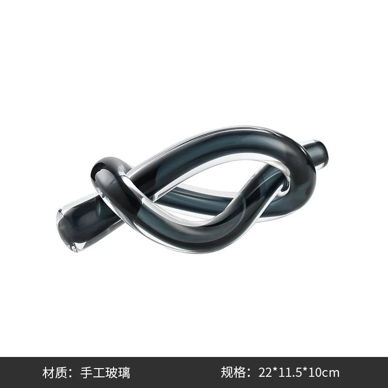 Northern Europe Abstract Knot Glass Ornament Fashionable Model House Living Room Wine Cabinet Home Decorative Item