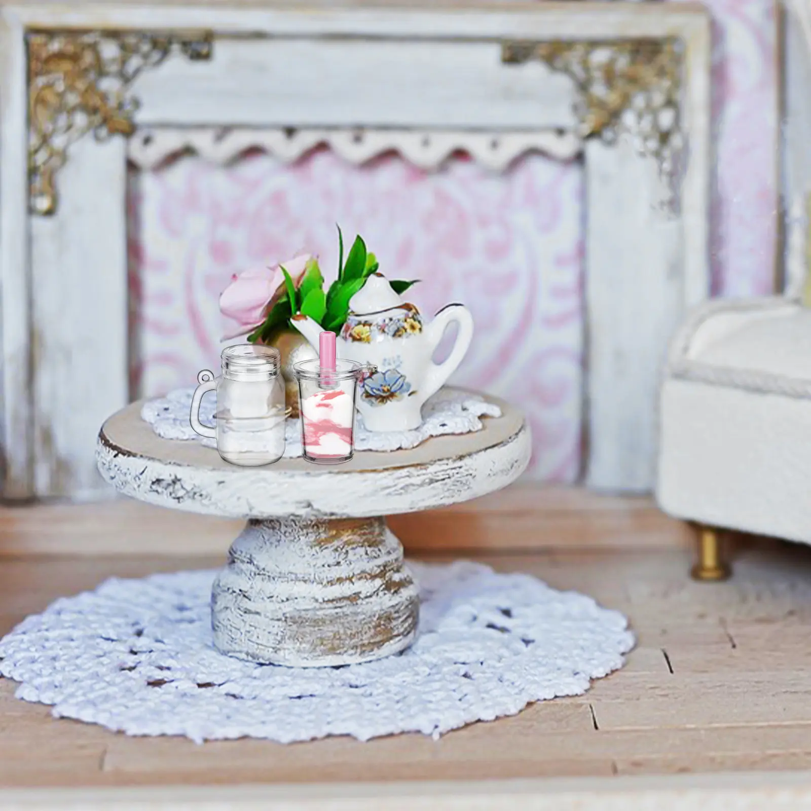 

Набор из 30 миниатюрных чашек: Изысканные пластиковые чашки с гладкими закругленными краями для кукольного домика, реквизит для ролевых игр, миниатюрная посуда