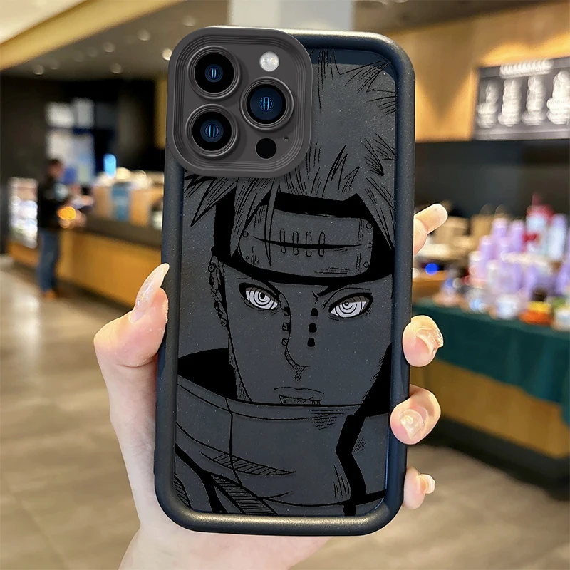 Funda de teléfono lisa de Anime n-naruto para iPhone, 15, 14, 13, 12, 11 Pro Max, 15, 14, 8, 7, 6 Plus, X, XS, Max, 8, 7, funda de silicona a prueba de golpes