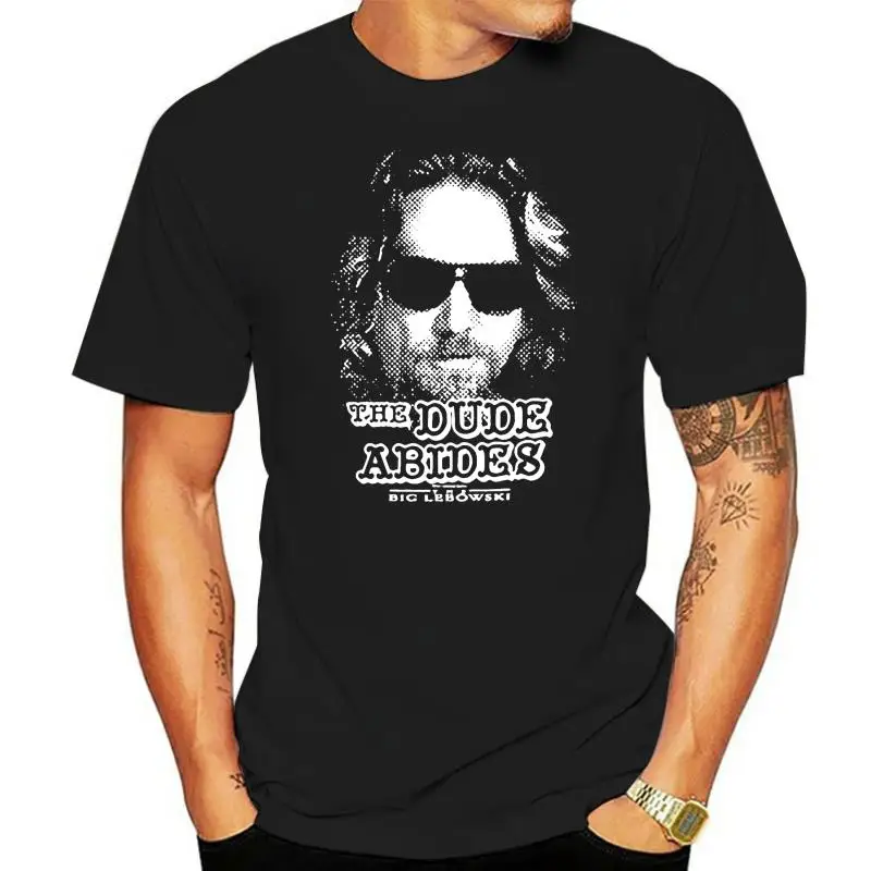 Funny Big Lebowski The Dude Abides T-Shirt Men Women Retro Tv Graphic Tshirts Ropa Hombre