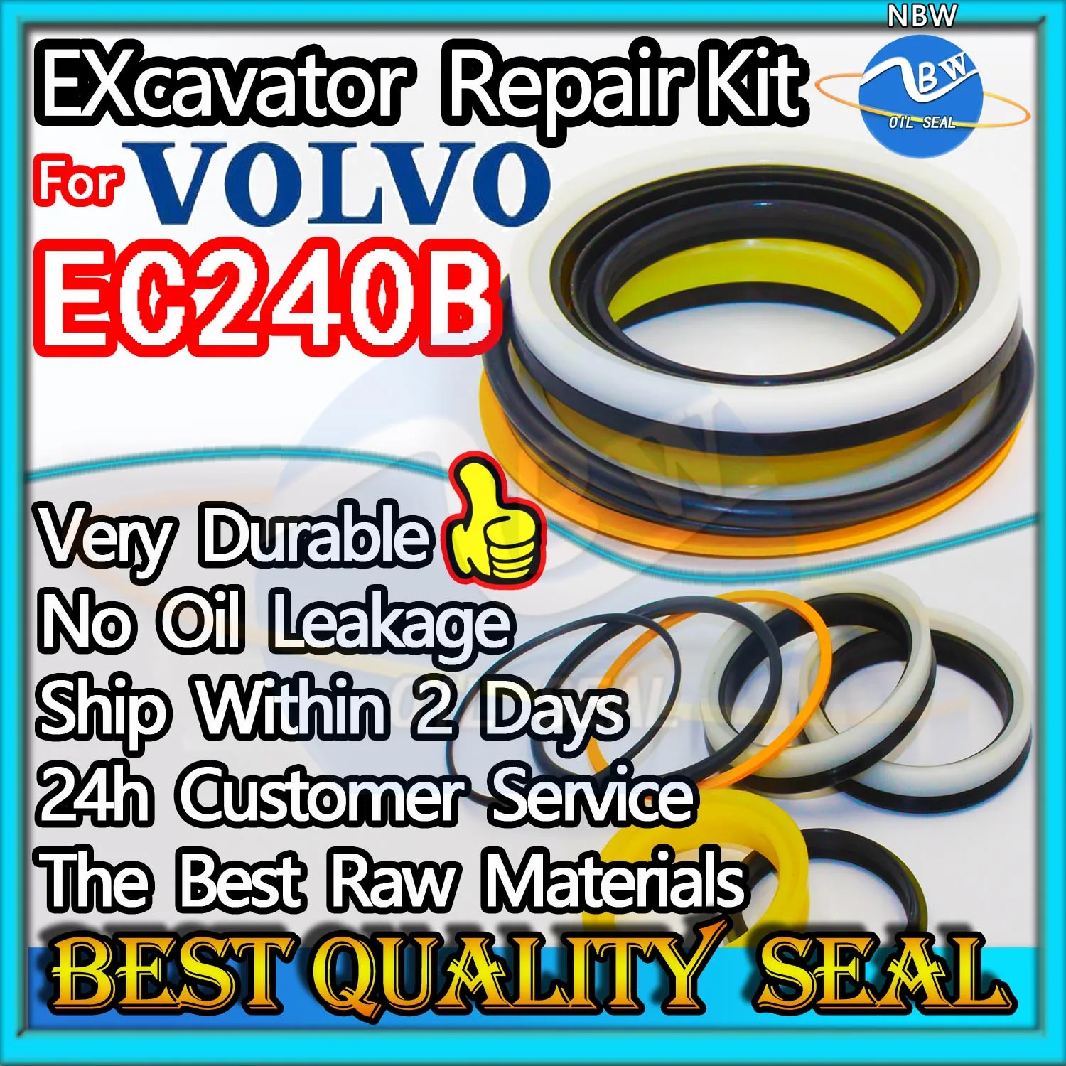 

For VOLVO EC240B High Quality Oil Seal Kit Excavator Repair Spovel Hammer Construction Tool Set Pack Heavy Master Excavating