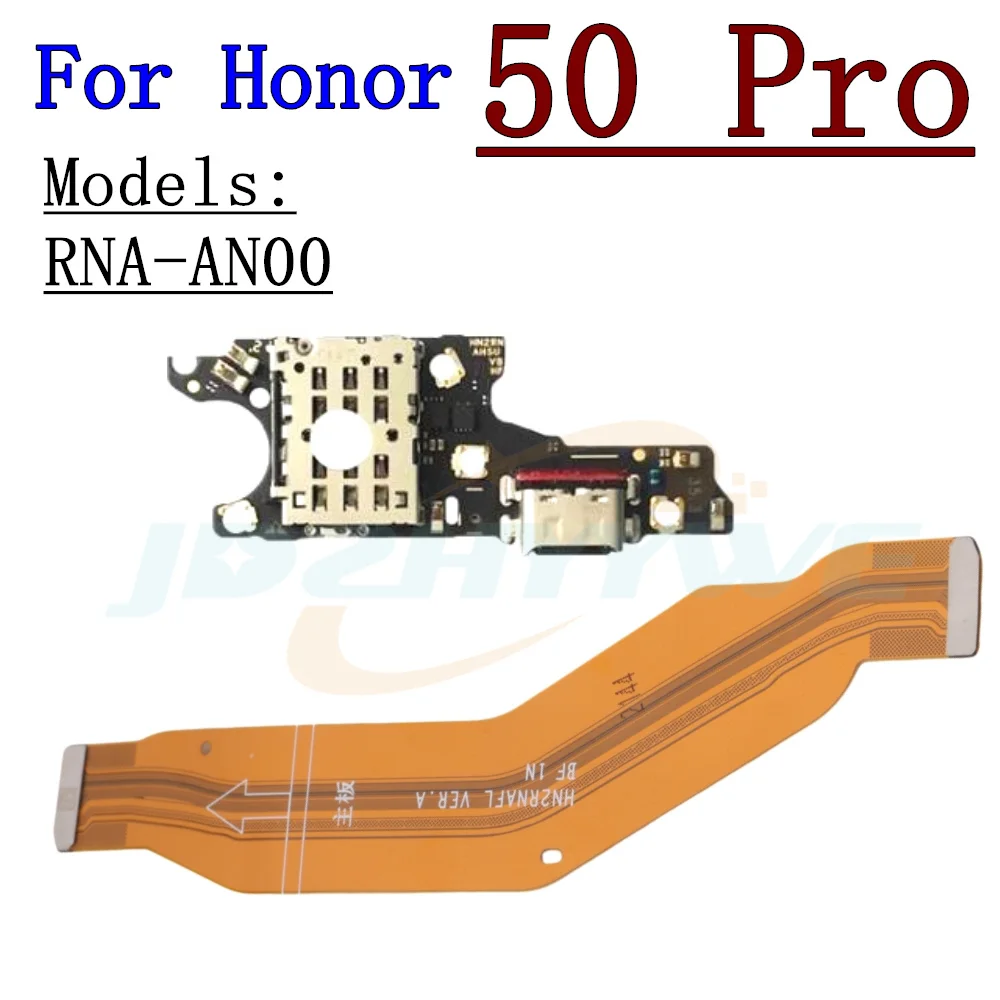 

SIM Card Reader Board Dock Connector USB Charging Port Board For Honor 50 Pro 50pro Main Motherboard Flex Cable Parts