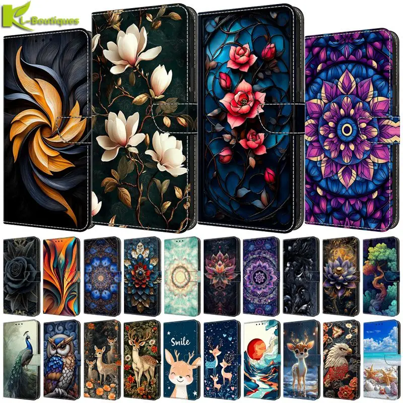 For Samsung A55 A35 A25 A15 5G Wallet Flip Case for Samsung Galaxy A55 A35 A25 A15 A05 Protective Cover Painted Pattern Funda