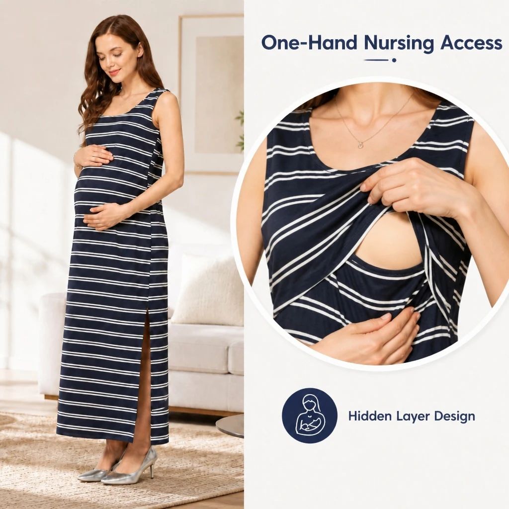 Square Neck Sleeveless Nursing - Maternity Wear recension och pris