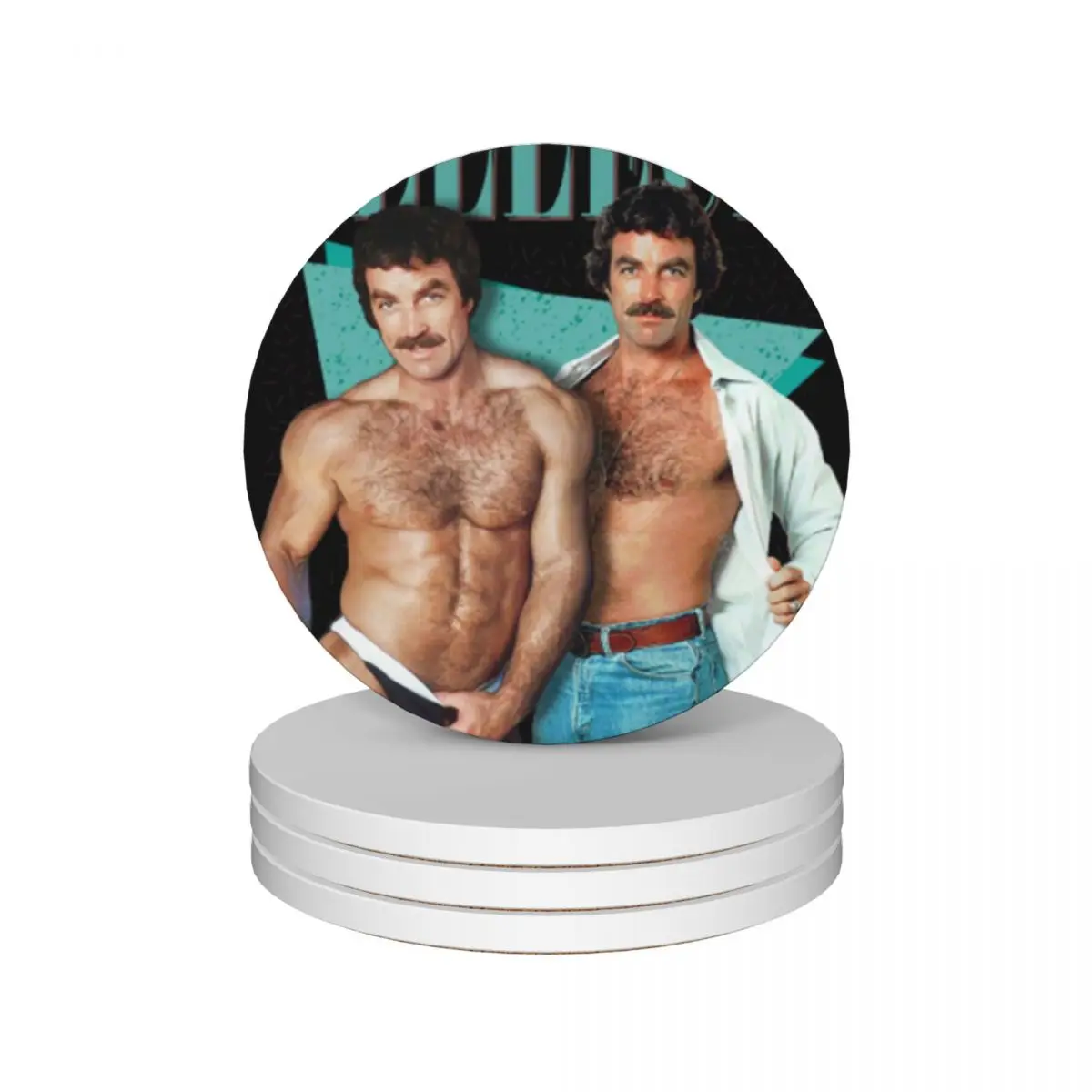 

Tom Selleck is the Daddy Ceramic Coasters (Set of 4) bulk anti slip holder Coasters