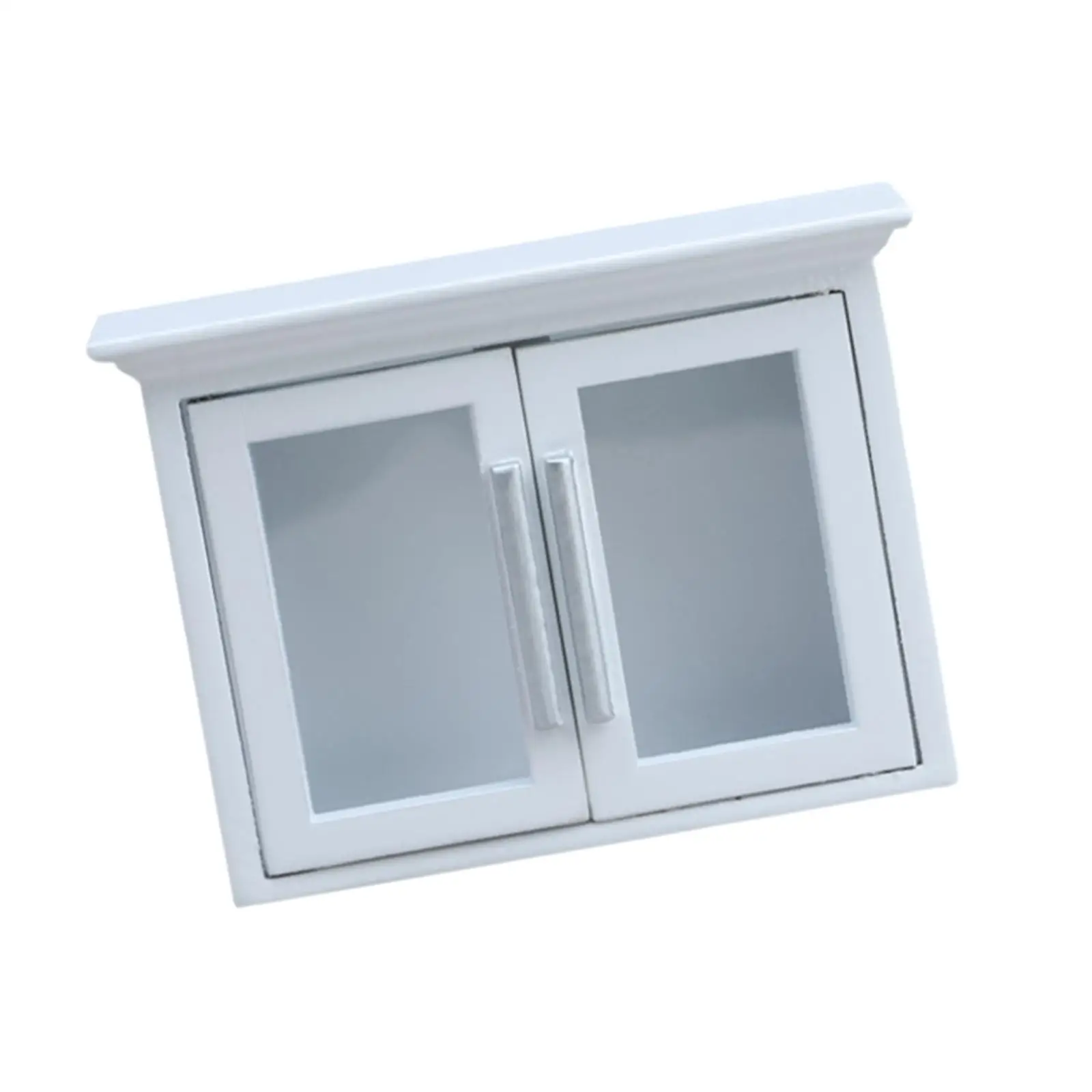 

1:12 Scale Dollhouse Kitchen Cupboard Handmade Furniture Household Accessories Wooden Miniature Cabinet for Bathroom Kitchen