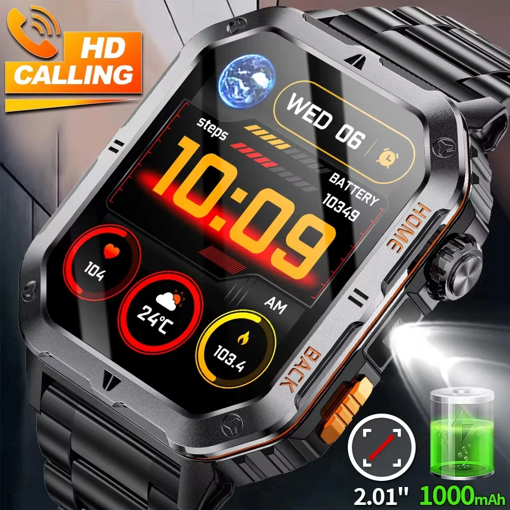

Outdoor New For Xiaomi GPS Smart Watch 1000mAh Battery Bluetooth Call Flashlight Military Sports IP68 Waterproof Smartwatch Men