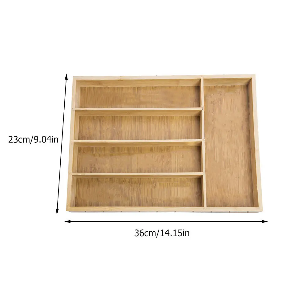 Bamboo Jewelry Box Organizer Multi-Grid Storage Holder Elegant Gift Container Desktop Tidy Organizer for Necklaces Bracelets