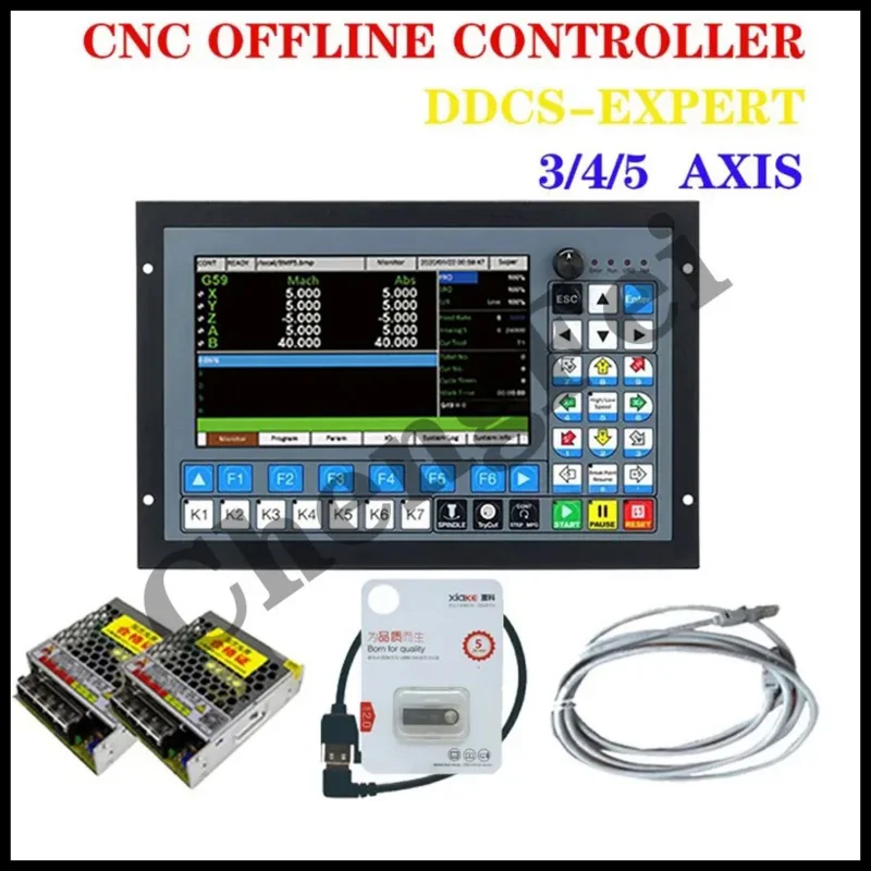 DDCS EXPERT V2 Offer Offline CNC Controller M350 3axis4axis5Axis 1MHz G-Code For Drilling Milling Replace Mach3 Ddcsv3.1 4.1