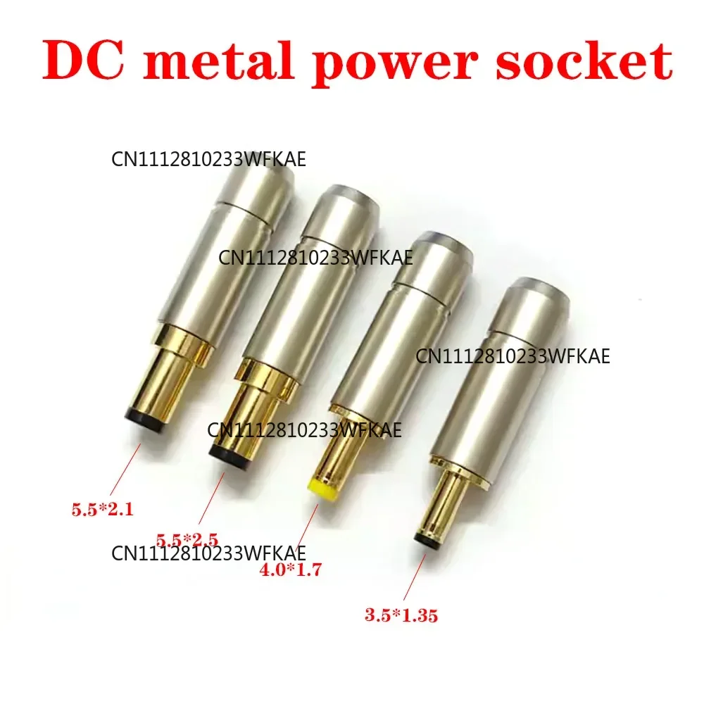 10Pcs DC Plated Gold 5.5 X 2.1/2.5mm  4.0 X 1.7mm  3.5 X 1.35mm DC Plug Jack Male Connector for Linear Power Output