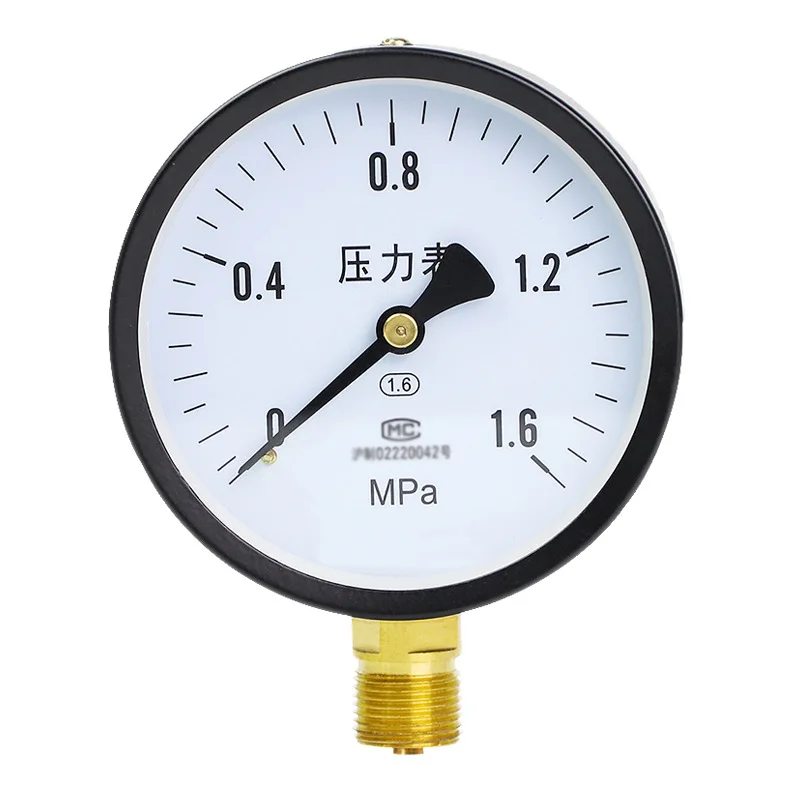 Pressure gauge pointer barometer hydraulic  remote negative hydraulic pressure gauge 1.6MPa