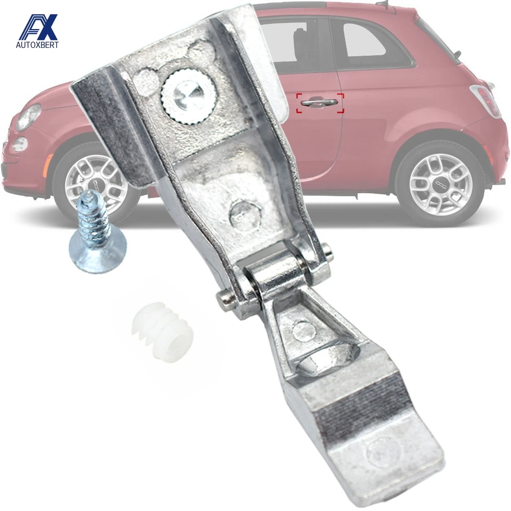 Chrome Outer Door Handle Repair Hinge Set For Fiat 500 2014 2015 2016 2017 2018 Passenger Left Driver Right Side Doors Handle