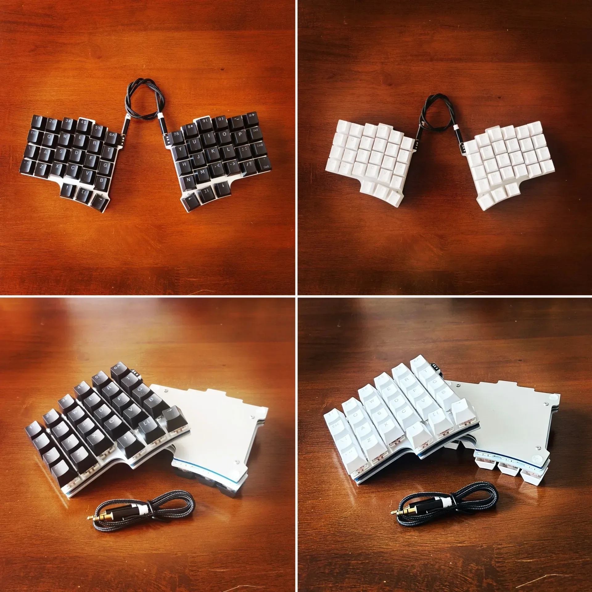 

X9 Split Keyboard Custom 54keys Wired Single-mode Ergonomics Aluminium Keyboard Hot Swap QMK VIAL 4x6 Gaming Mechanical Keyboard