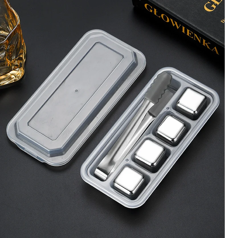 

Reusable Cooling Cube,Stainless Steel Ice Cubes Set, Juice, Beer, Wine, Whisky, Cooler Rocks, Food Grade, Home Party Bar Tools