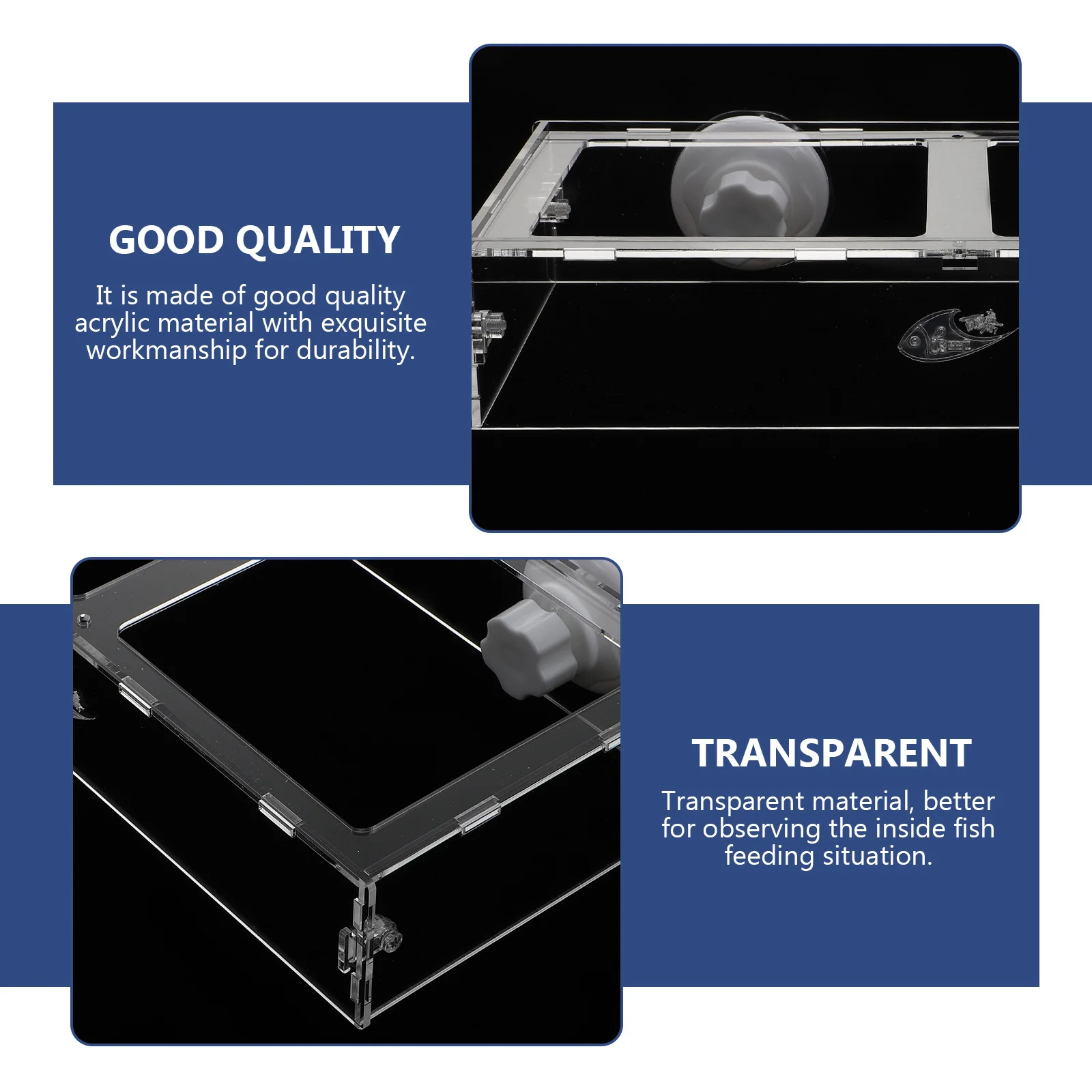 

1Pcs Fish Feeding Ring Acrylic Aquarium Food Container Transparent Design for Healthy Eating Growth Fish Feeder