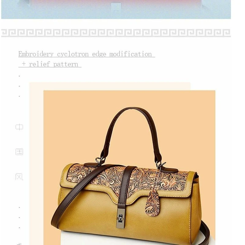 

Soft Leather Embossed Women Handbag 2026 New Fashion Atmospheric Middle-aged Mother Bag Big Capacity Shoulder Pack Messenger Bag